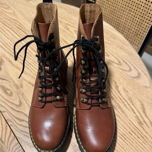 Dr. Martens Brown Leather Combat Boots